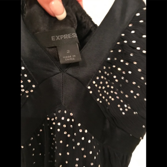 Express black sparkle halter top - Picture 3 of 6